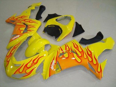 Amarillo Naranja Llama 06-07 ZX10R Carenados Moto