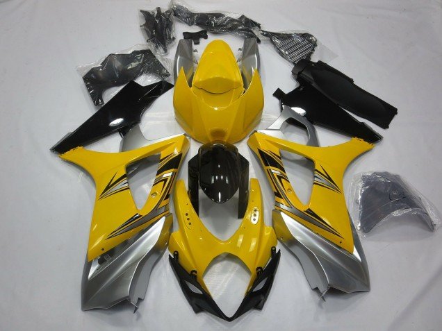 Amarillo Plata 07-08 GSXR 1000 Carenados Moto