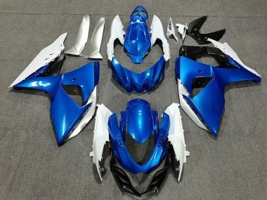 Azul Blanco & Plata 09-16 GSXR 1000 Carenados Moto