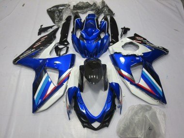 Azul Blanco & Rojo 08-10 GSXR 600-750 Carenados Moto