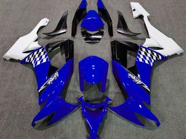 Azul Brillante & Blanco 08-10 ZX10R Carenados Moto