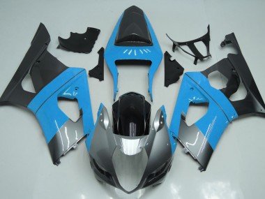 Azul Claro Plateado & Negro 03-04 GSXR 1000 Carenados Moto