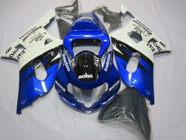 Azul & Negro 01-03 GSXR 600-750 Carenados Moto