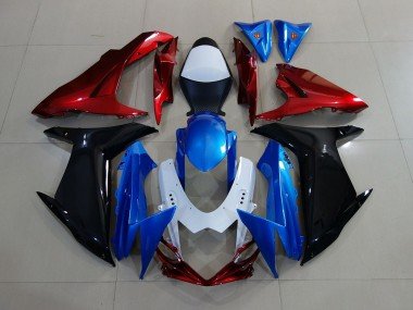 Azul / Negro / Rojo 11-24 GSXR 600-750 Carenados Moto