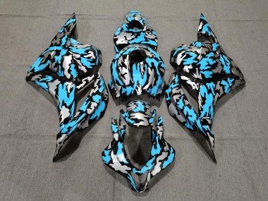 Azul Personalizado / Plata Camo 09-12 CBR600RR Carenados Moto