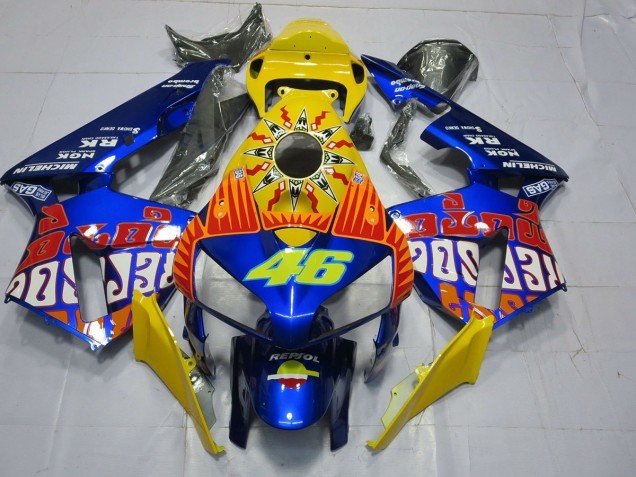 Azul Personalizado Rossi 05-06 CBR600RR Carenados Moto