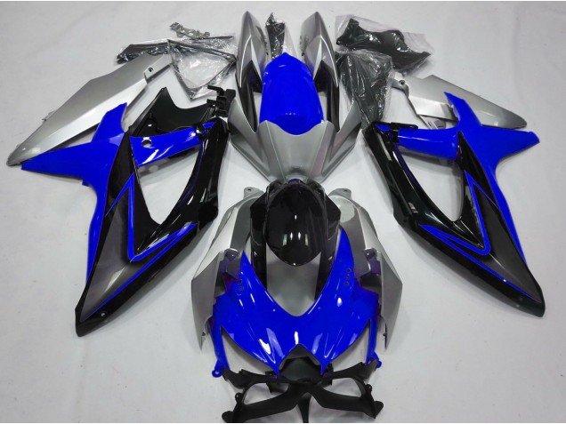 Azul & Plata 08-10 GSXR 600-750 Carenados Moto