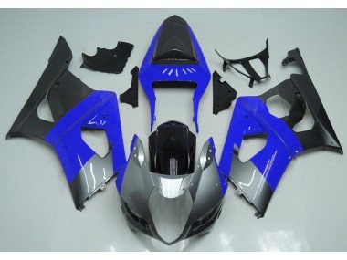 Azul Plata & Negro 03-04 GSXR 1000 Carenados Moto