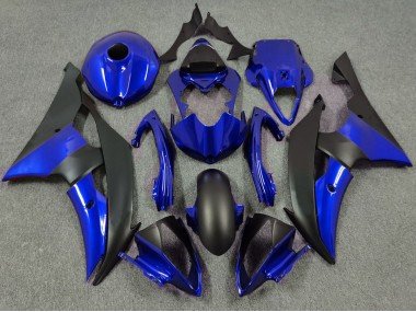 Azul Profundo & Negro Mate 08-16 R6 Carenados Moto