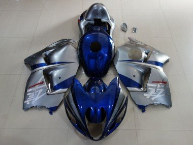 Azul Profundo & Plata 97-07 GSXR 1300 Carenados Moto