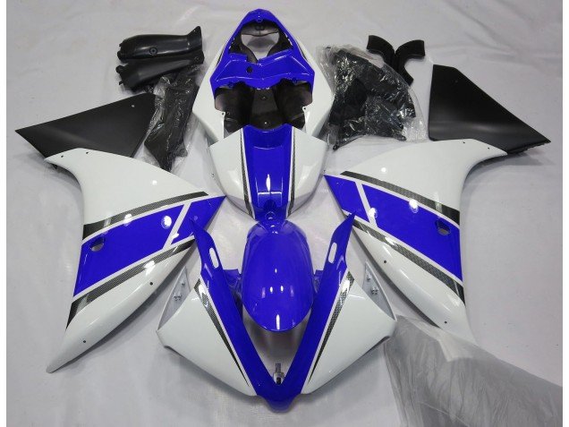 Blanco Brillante & Azul 09-11 R1 Carenados Moto