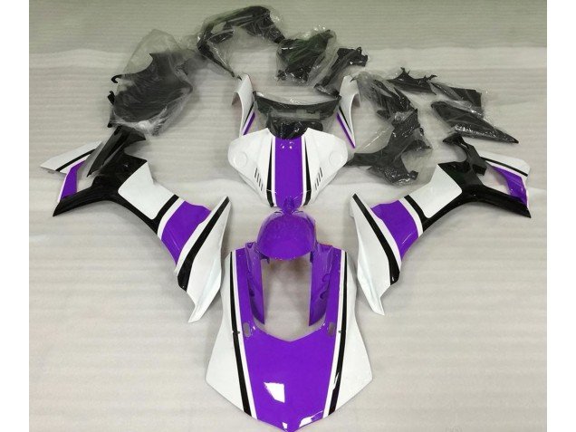 Blanco Brillante Morado & Negro 15-19 R1 Carenados Moto