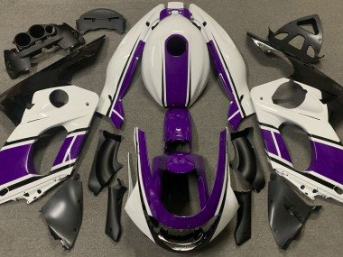 Blanco Brillante & Morado Oscuro 98-07 YZF600 Carenados Moto