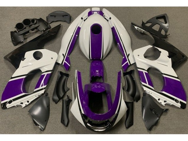 Blanco Brillante & Morado Oscuro 98-07 YZF600 Carenados Moto