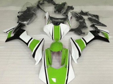 Blanco Brillante Verde & Negro 15-19 R1 Carenados Moto