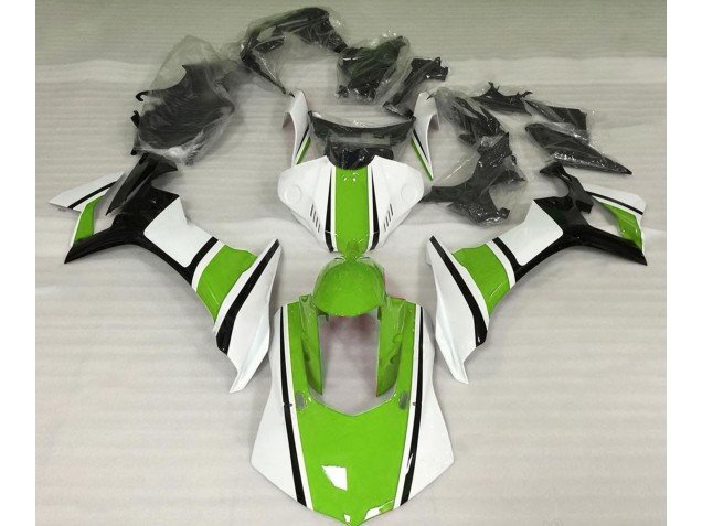 Blanco Brillante Verde & Negro 15-19 R1 Carenados Moto