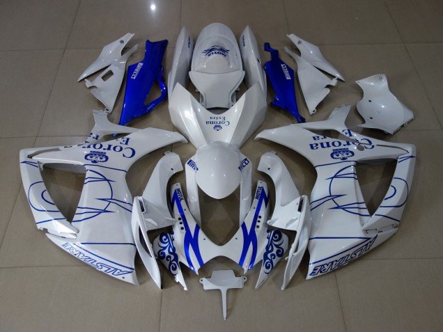 Blanco Corona 06-07 GSXR 600-750 Carenados Moto