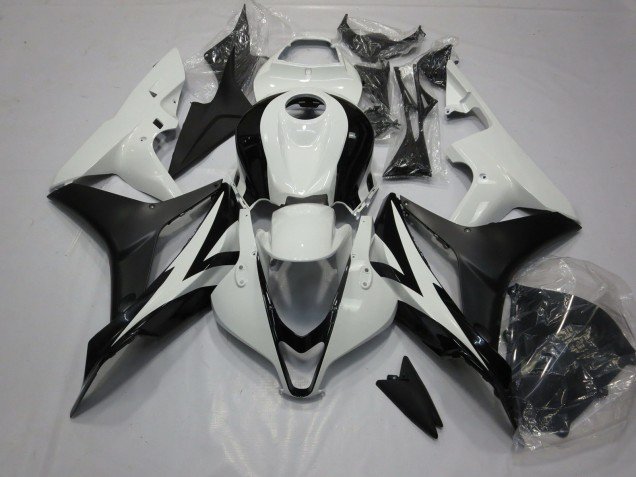 Blanco & Negro Limpio 07-08 CBR600RR Carenados Moto