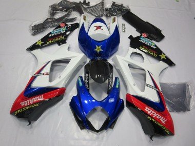 Blanco Rockstar 07-08 GSXR 1000 Carenados Moto