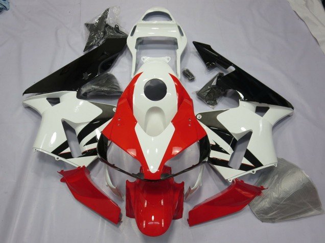 Blanco Rojo & Negro 03-04 CBR600RR Carenados Moto