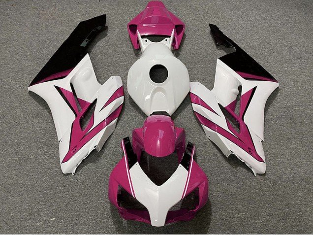 Blanco Rosa & Negro Brillante 04-05 CBR1000RR Carenados Moto