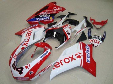 Blanco Xerox 07-14 Ducati 848 1098 1198 Carenados Moto