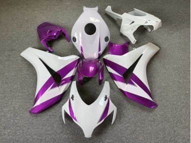 Borde Blanco Brillante & Morado 08-11 CBR1000RR Carenados Moto