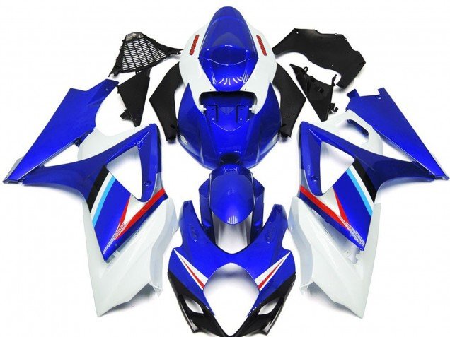 Brillo Azul & Blanco 07-08 GSXR 1000 Carenados Moto