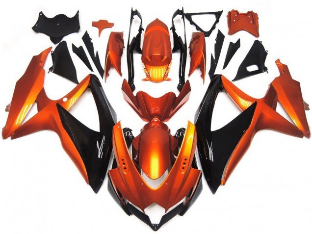 Bronce Naranja & Negro 08-10 GSXR 600-750 Carenados Moto