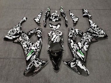 Camuflaje & Logotipo Verde 08-10 ZX10R Carenados Moto