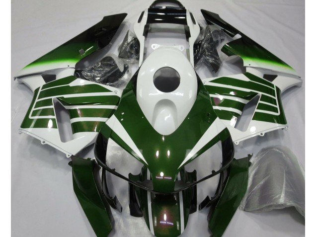 Desvanecimiento Blanco Brillante & Verde 03-04 CBR600RR Carenados Moto