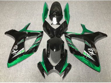 Diseño Verde Brillante & Negro 06-07 GSXR 600-750 Carenados Moto