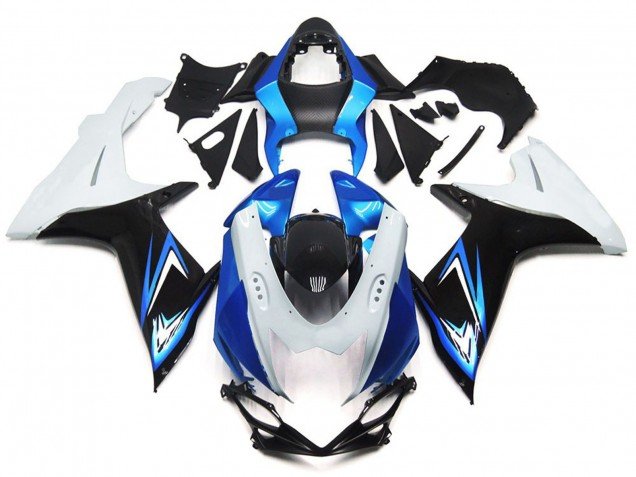 Estilo Azul Claro & Blanco Brillante Con Negro 11-24 GSXR 600-750 Carenados Moto