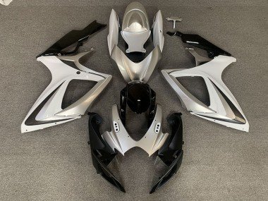 Estilo Blanco Plateado OEM 06-07 GSXR 600-750 Carenados Moto