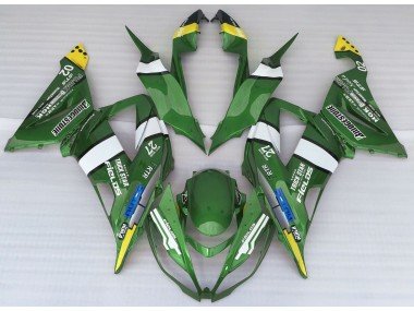 Estilo De Logotipo Verde 13-18 ZX6R Carenados Moto