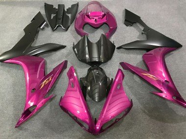 Estilo Rosa Intenso & Fibra De Carbono 04-06 R1 Carenados Moto