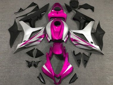 Estilo Rosa & Plateado OEM 07-08 CBR600RR Carenados Moto