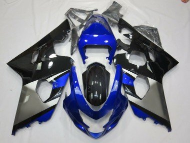 Gris Azul & Negro 04-05 GSXR 600-750 Carenados Moto