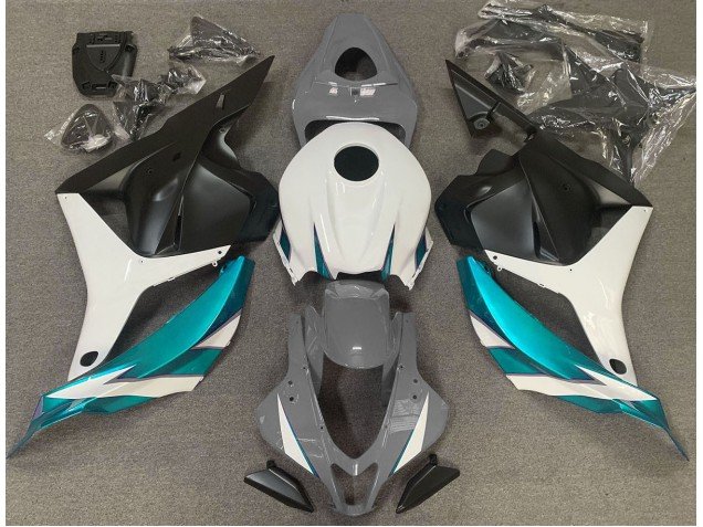 Gris Brillo Blanco & Azul Claro 09-12 CBR600RR Carenados Moto