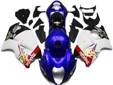 Logotipo Personalizado Azul & Blanco 97-07 GSXR 1300 Carenados Moto