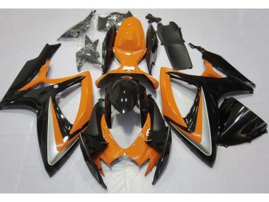 Naranja Brillante Debadged 06-07 GSXR 600-750 Carenados Moto