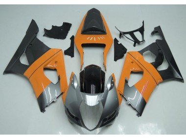 Naranja Claro Plata & Negro 03-04 GSXR 1000 Carenados Moto