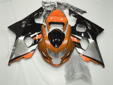 Naranja Plata & Negro 04-05 GSXR 600-750 Carenados Moto