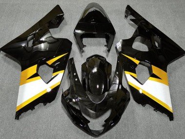 Negro Brillante & Amarillo 04-05 GSXR 600-750 Carenados Moto