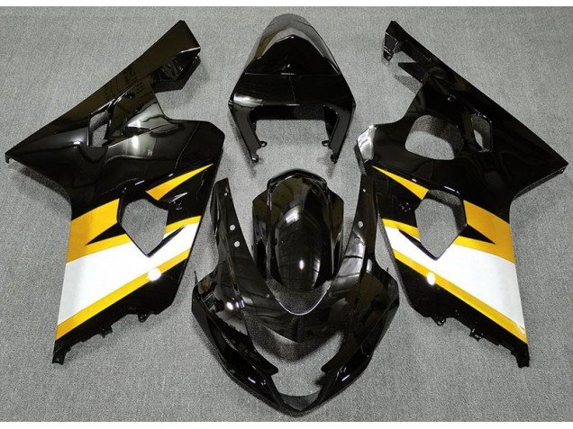 Negro Brillante & Amarillo 04-05 GSXR 600-750 Carenados Moto