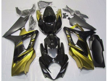 Negro Brillante & Amarillo 07-08 GSXR 1000 Carenados Moto