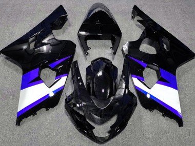 Negro Brillante & Azul 04-05 GSXR 600-750 Carenados Moto