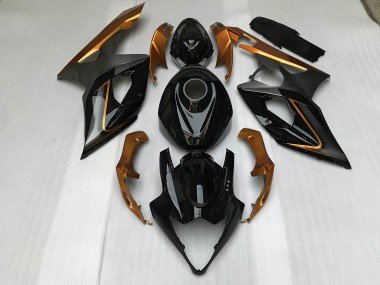 Negro Brillante & Bronce 05-06 GSXR 1000 Carenados Moto