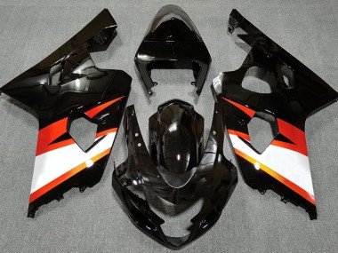 Negro Brillante & Naranja 04-05 GSXR 600-750 Carenados Moto