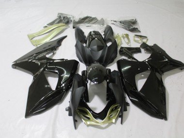 Negro Brillante Plata Mate 09-16 GSXR 1000 Carenados Moto